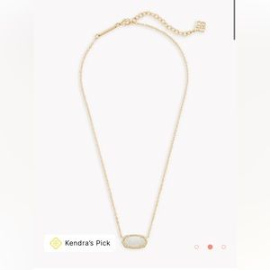 Kendra Scott Elisa Gold Pendant Necklace in White